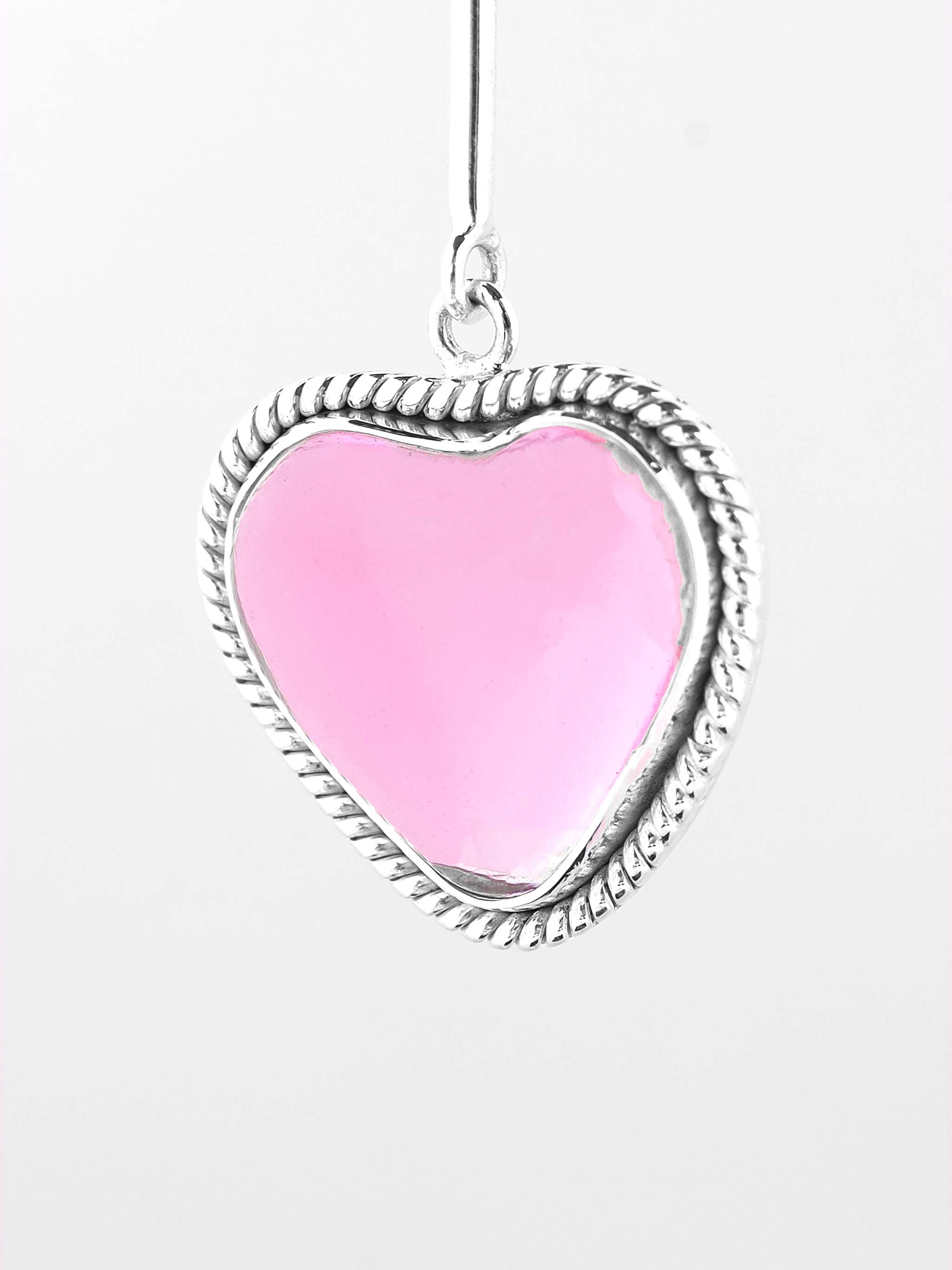 ROSE HEARTS - Pink Earrings & Pendant