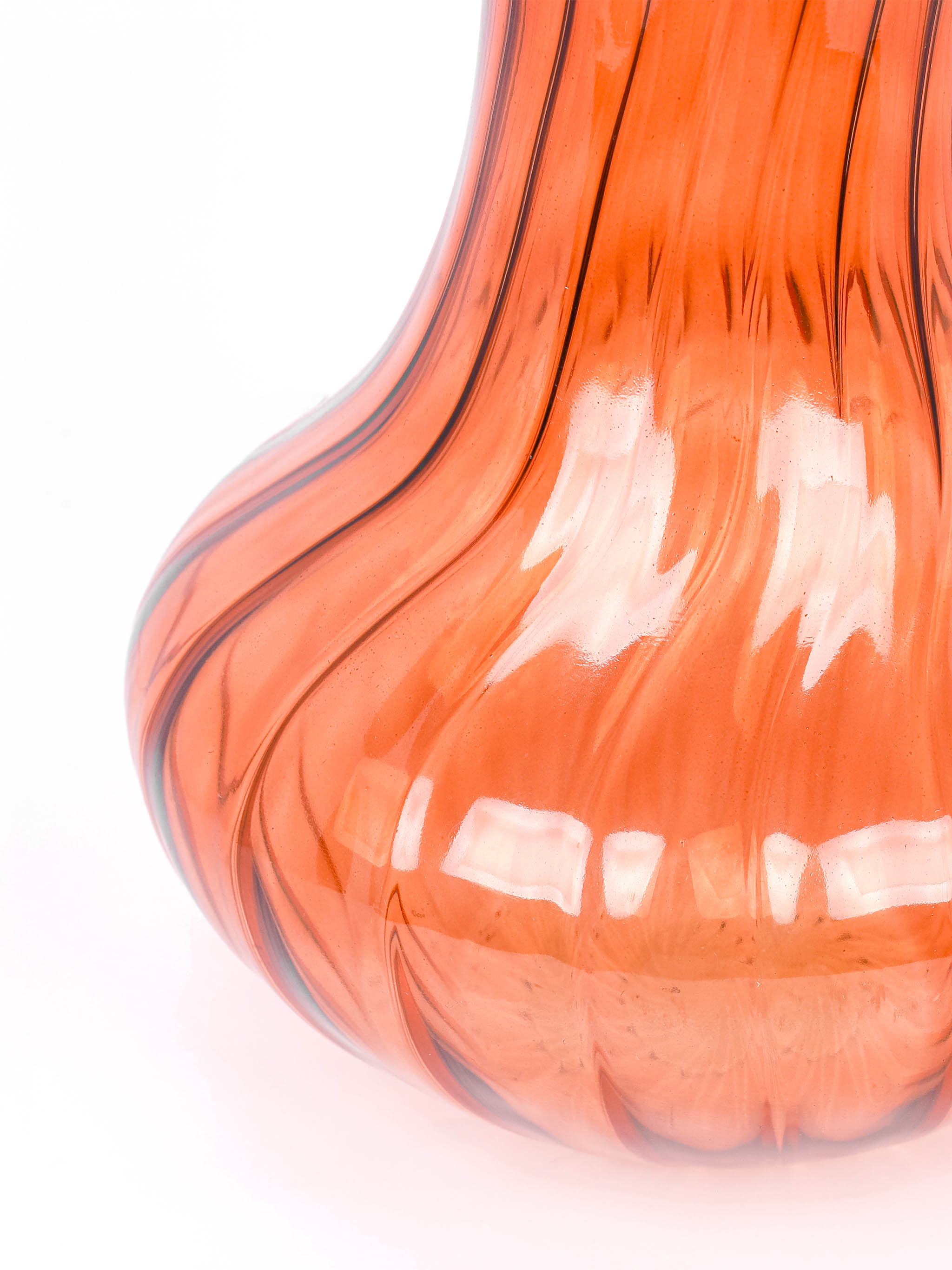 Nihit Vase Ribbed Brown