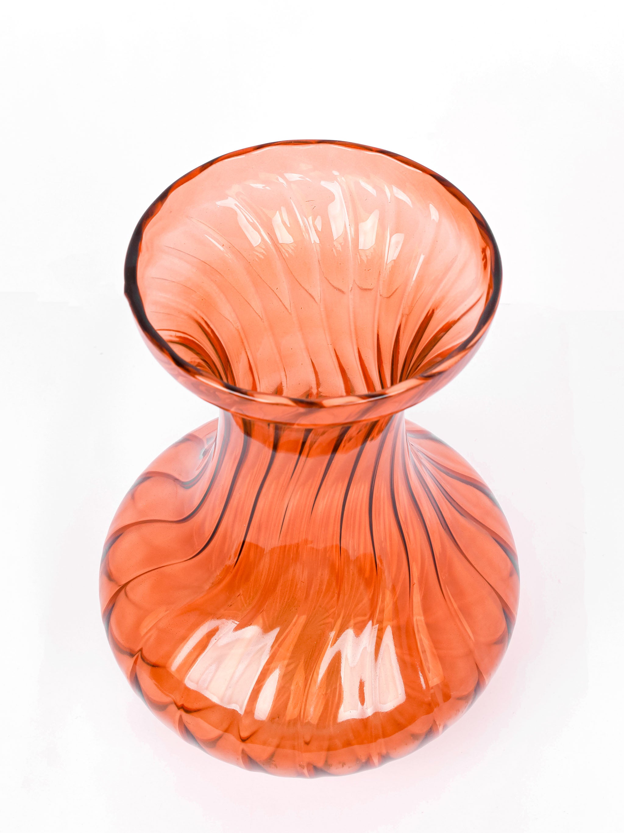 Nihit Vase Ribbed Brown