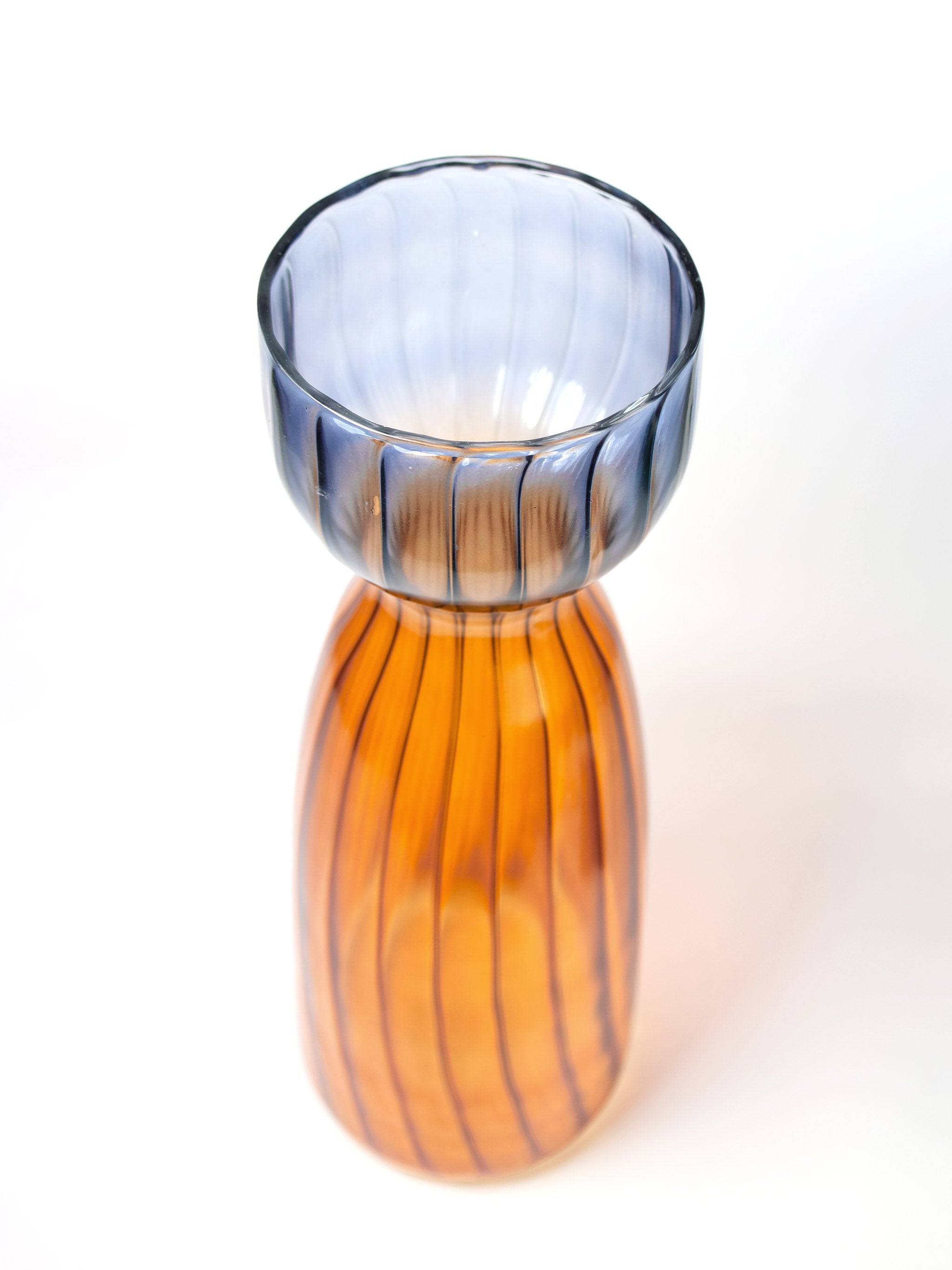 Nadasvaram Vase Ribbed Brown