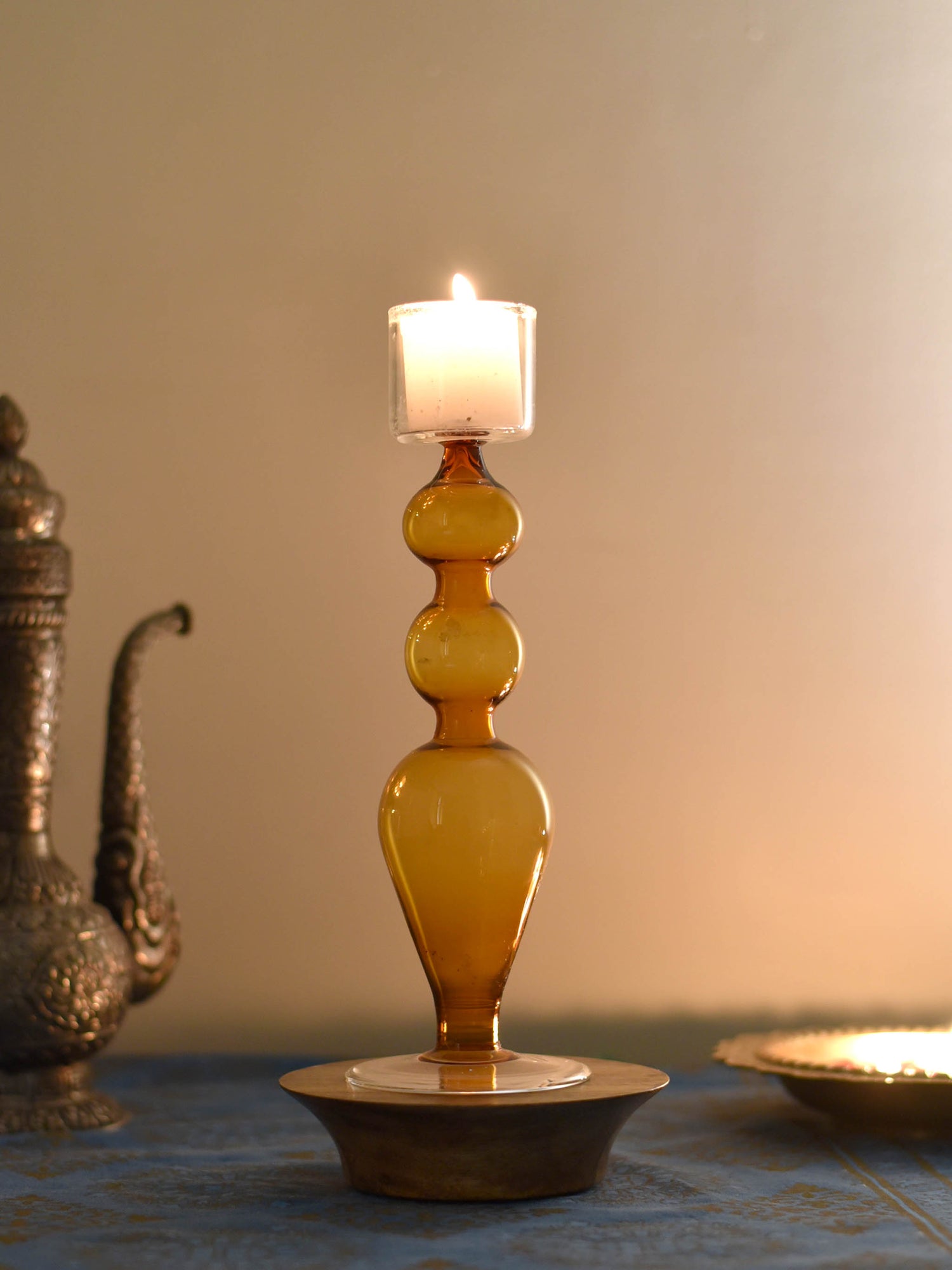Roshini Amber Candlestand