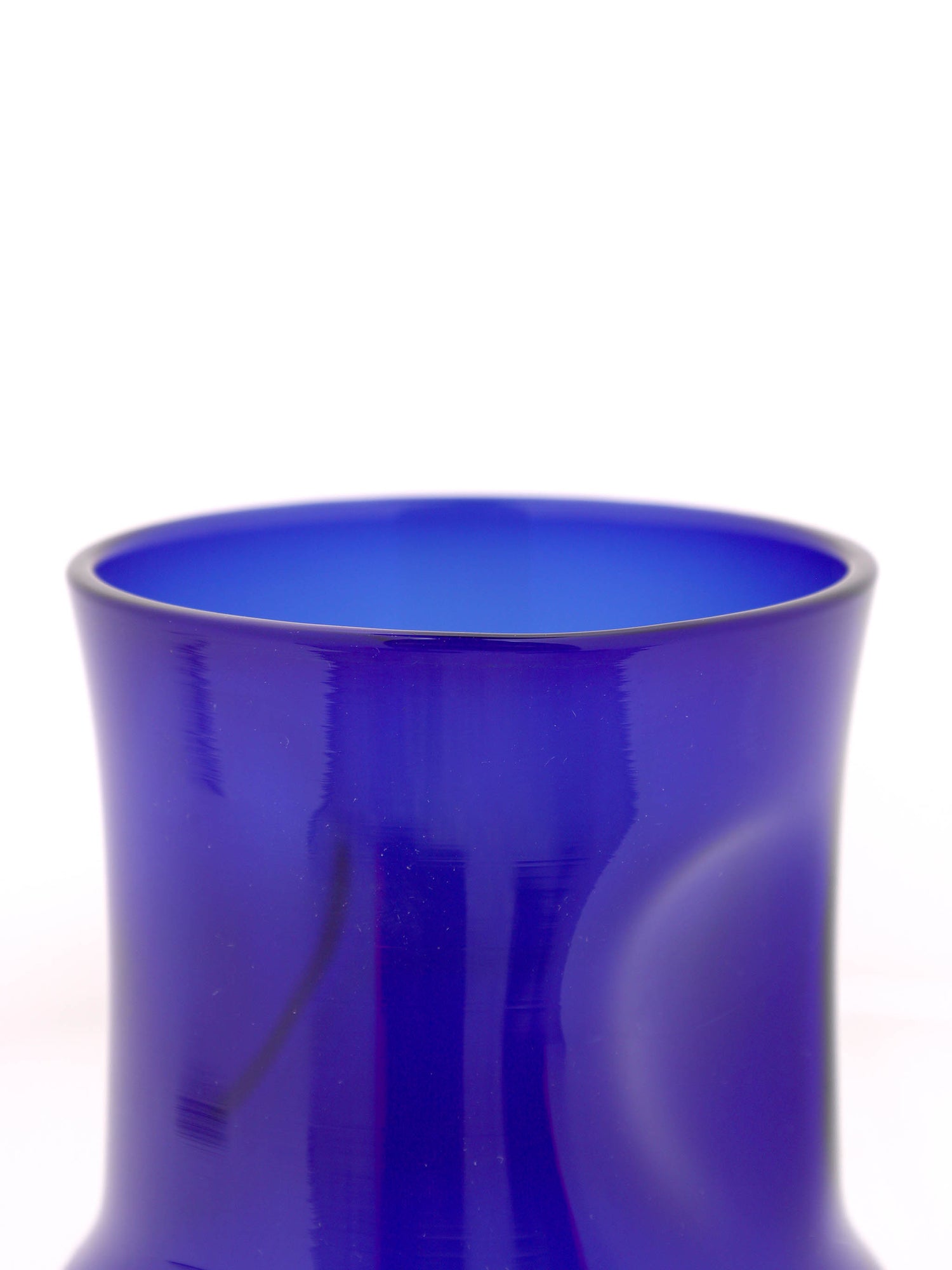 Blue Penguin fluted Pitcher with Dimpled blue glasses (set of 2)