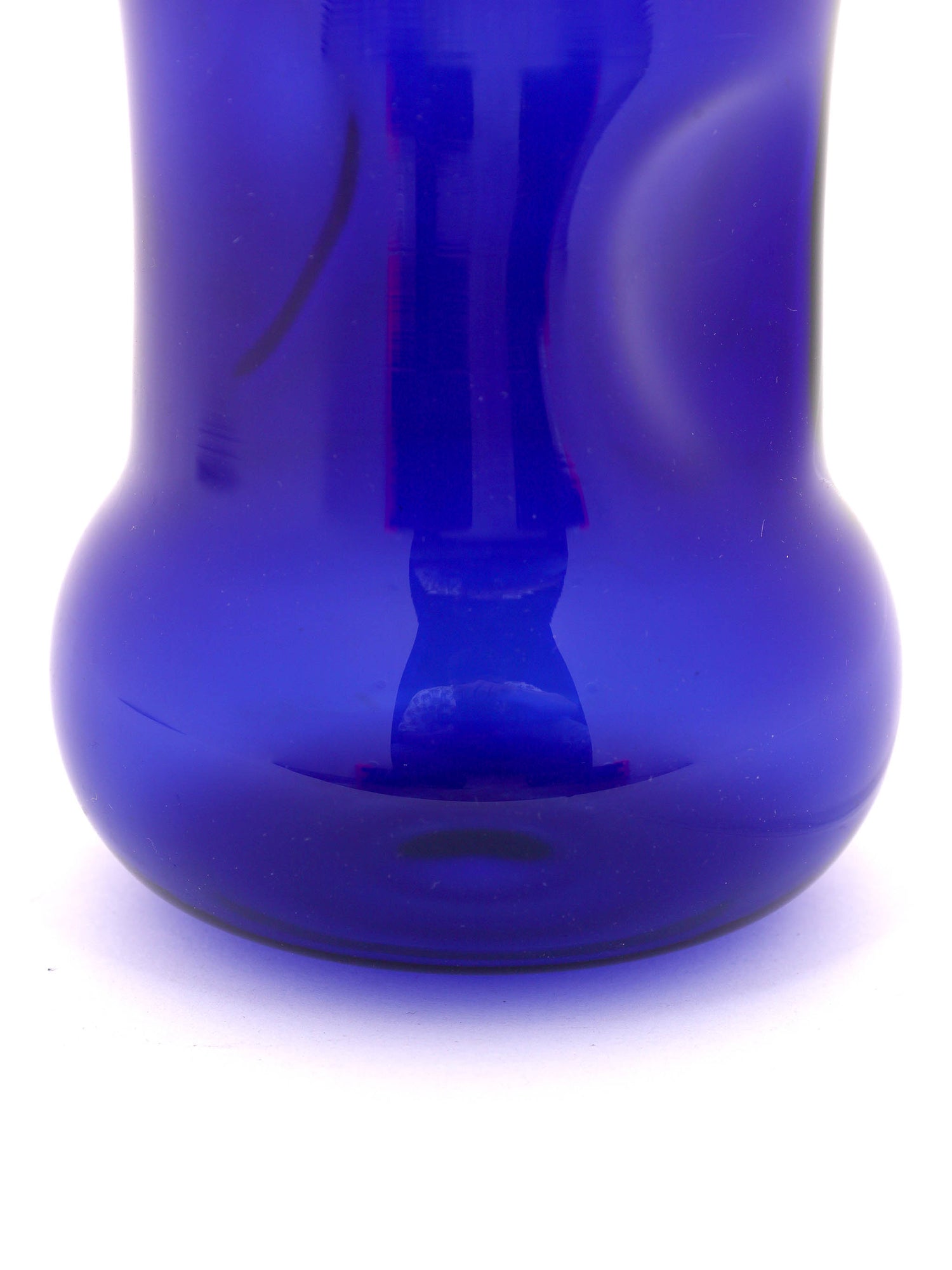Blue Penguin fluted Pitcher with Dimpled blue glasses (set of 2)