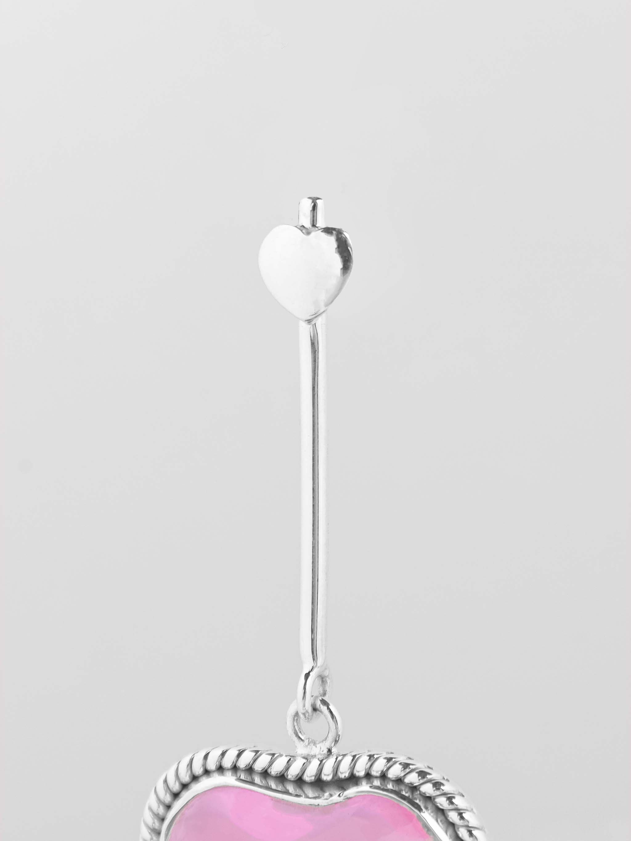 ROSE HEARTS - Pink Earrings &amp; Pendant