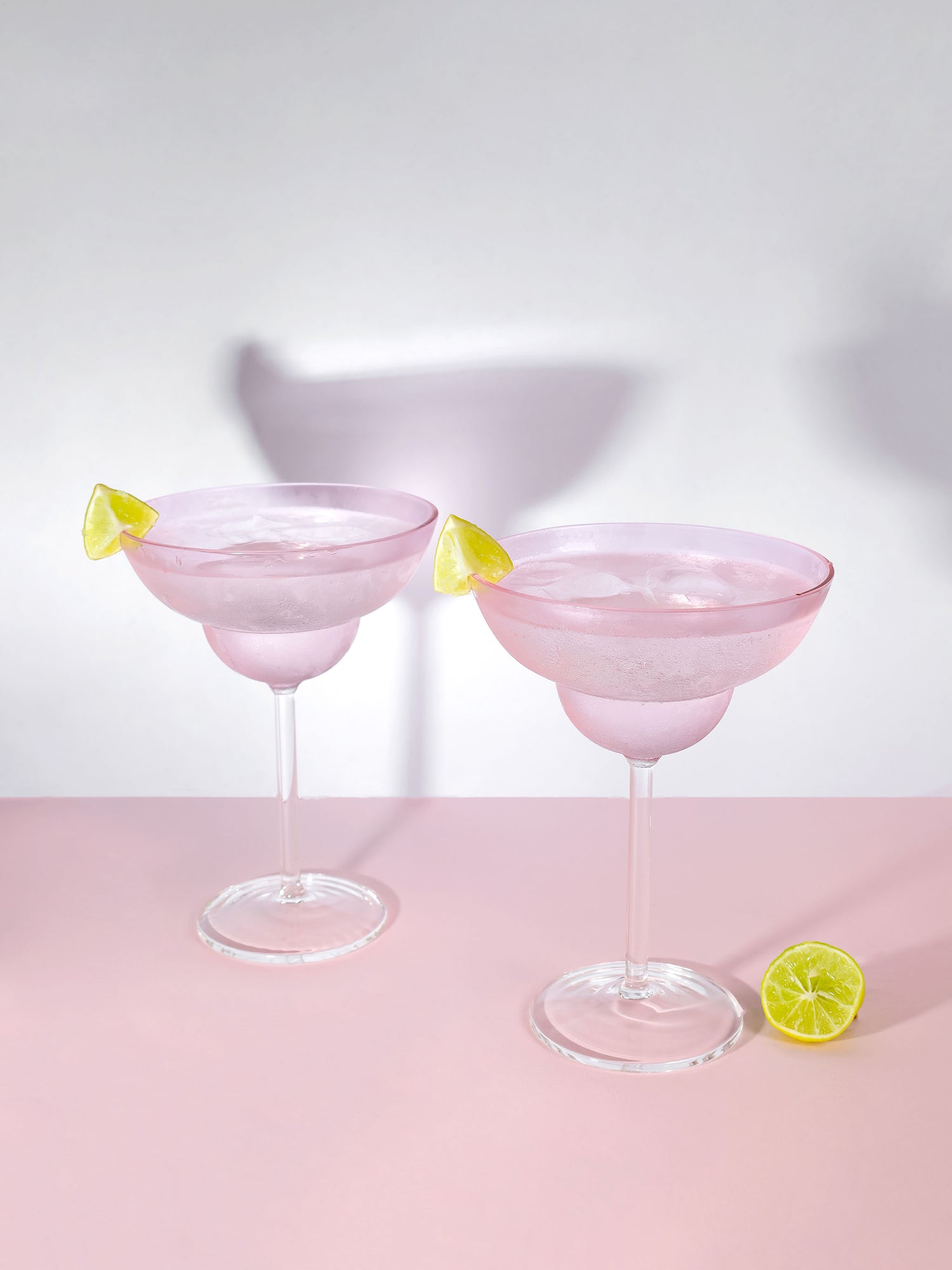 Rosy Bloom Margarita Glasses (set of 2)