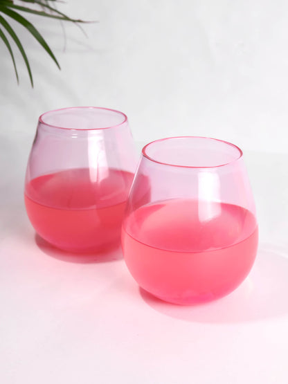 Elysian Ripple Pink glass