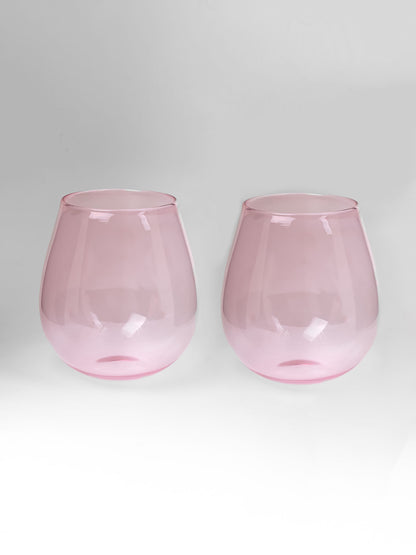 Elysian Ripple Pink glass