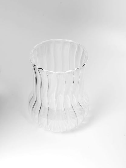 Dimpled Glass ribbed transparent