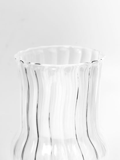 Dimpled Glass ribbed transparent