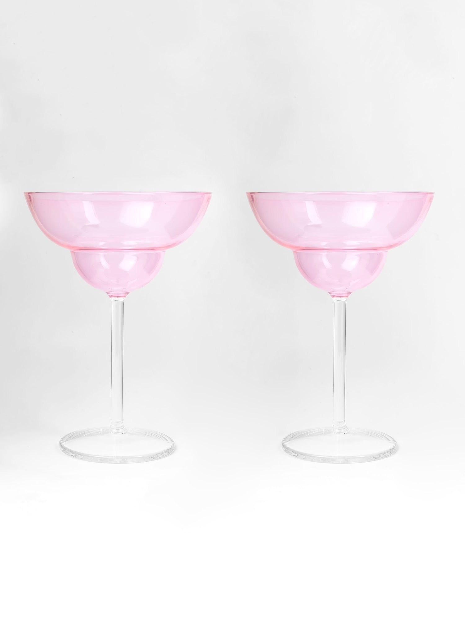 Rosy Bloom Margarita Glasses (set of 2)