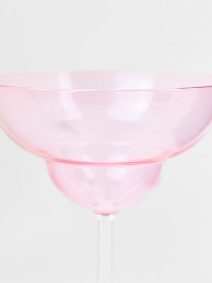 Rosy Bloom Margarita Glasses (set of 2)
