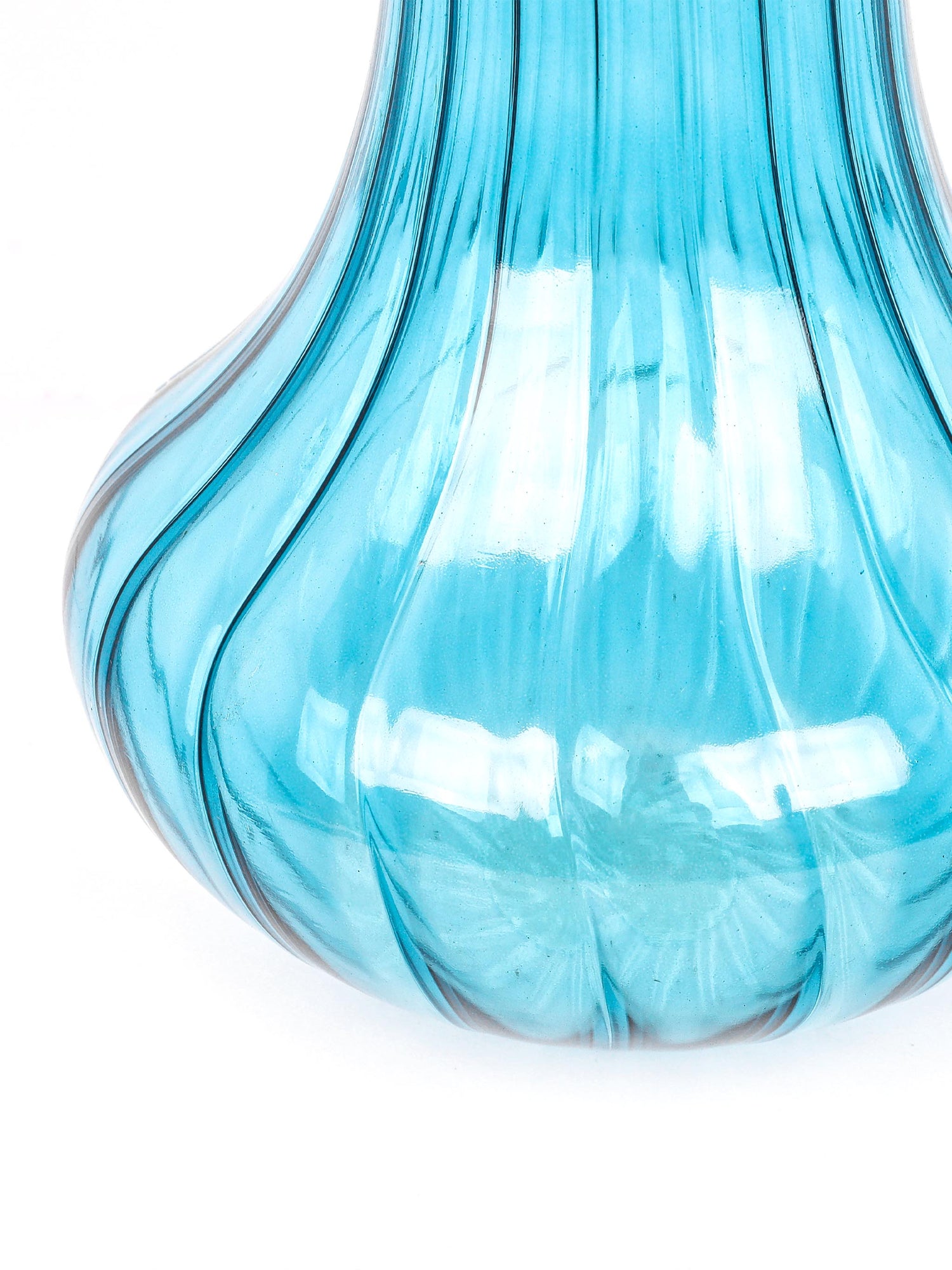 Nihit Vase Ribbed Blue