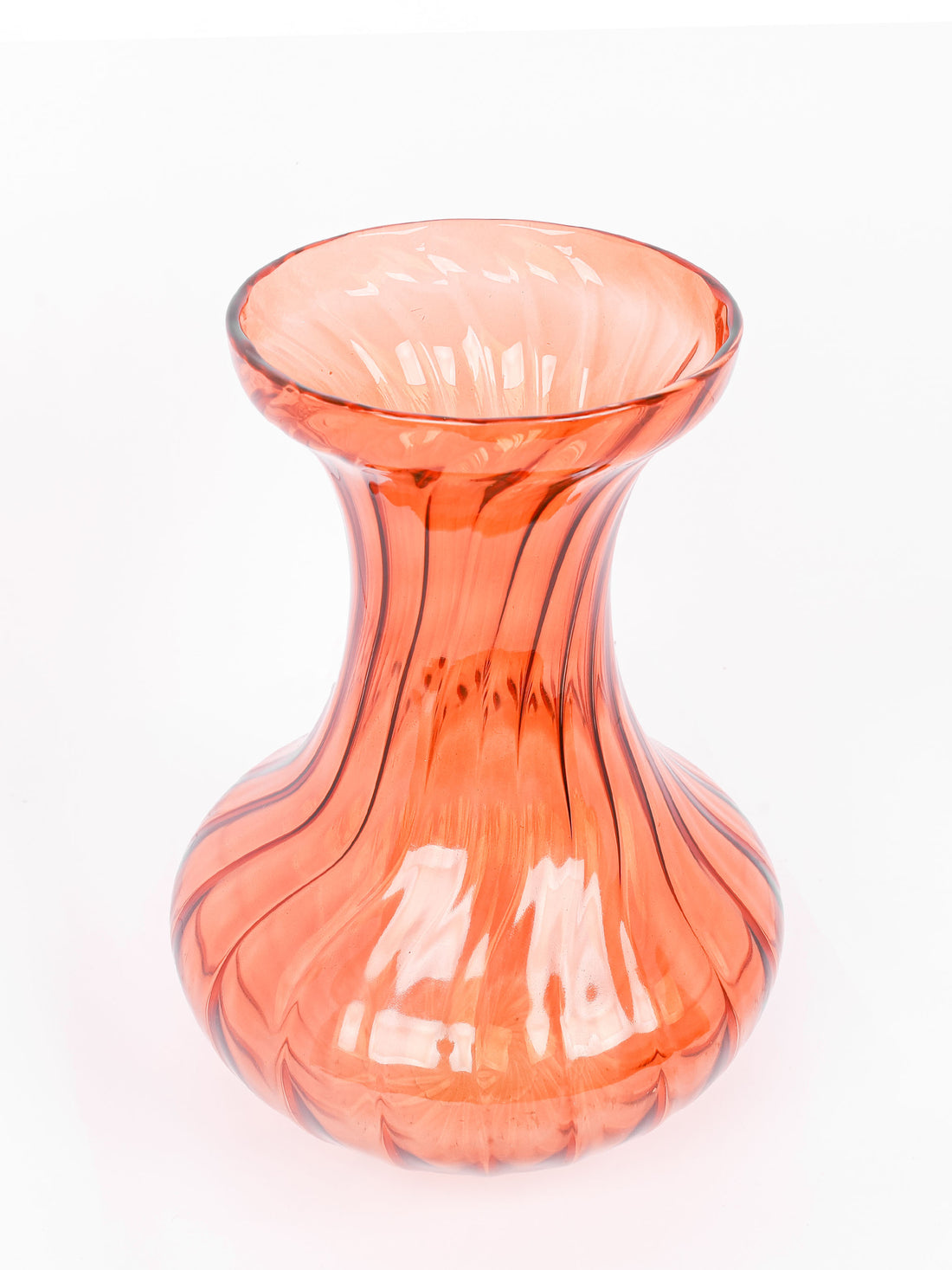 Nihit Vase Ribbed Brown
