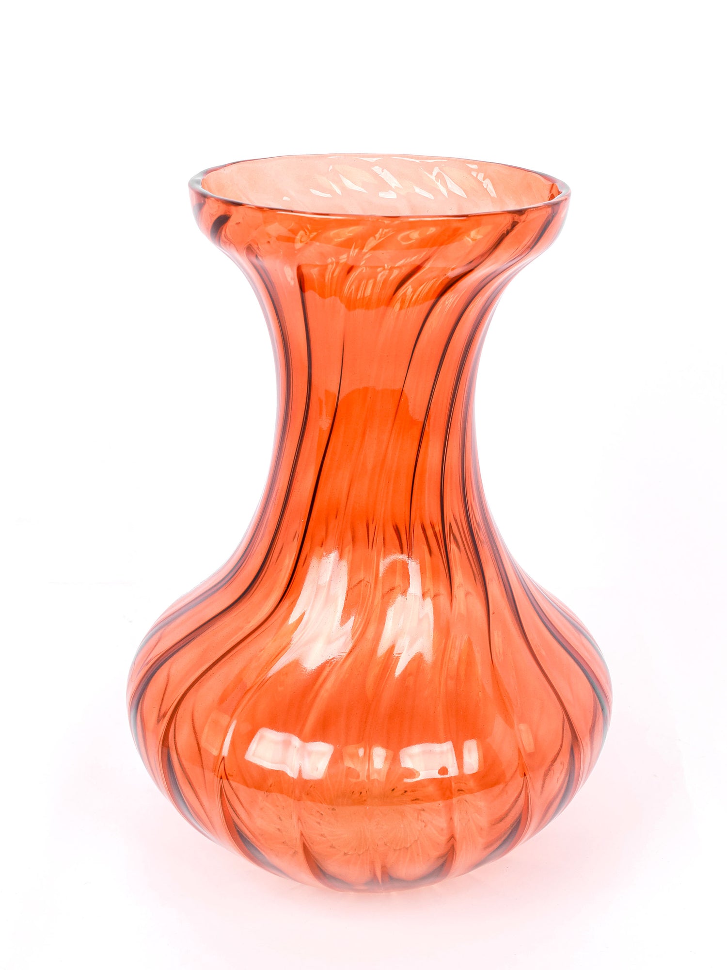 Nihit Vase Ribbed Brown