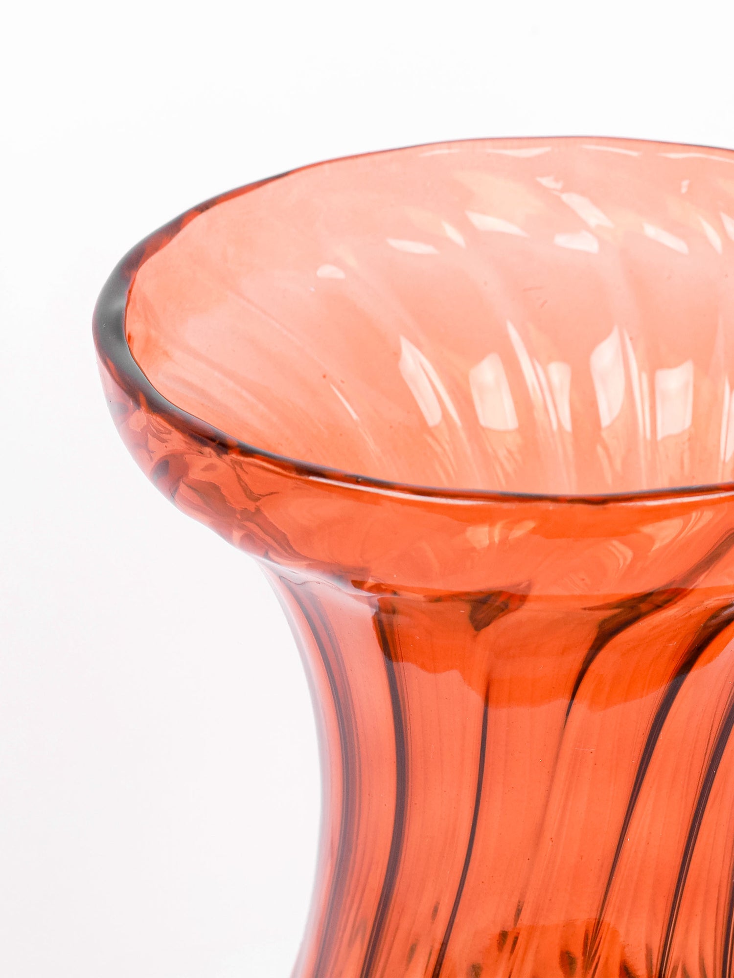 Nihit Vase Ribbed Brown