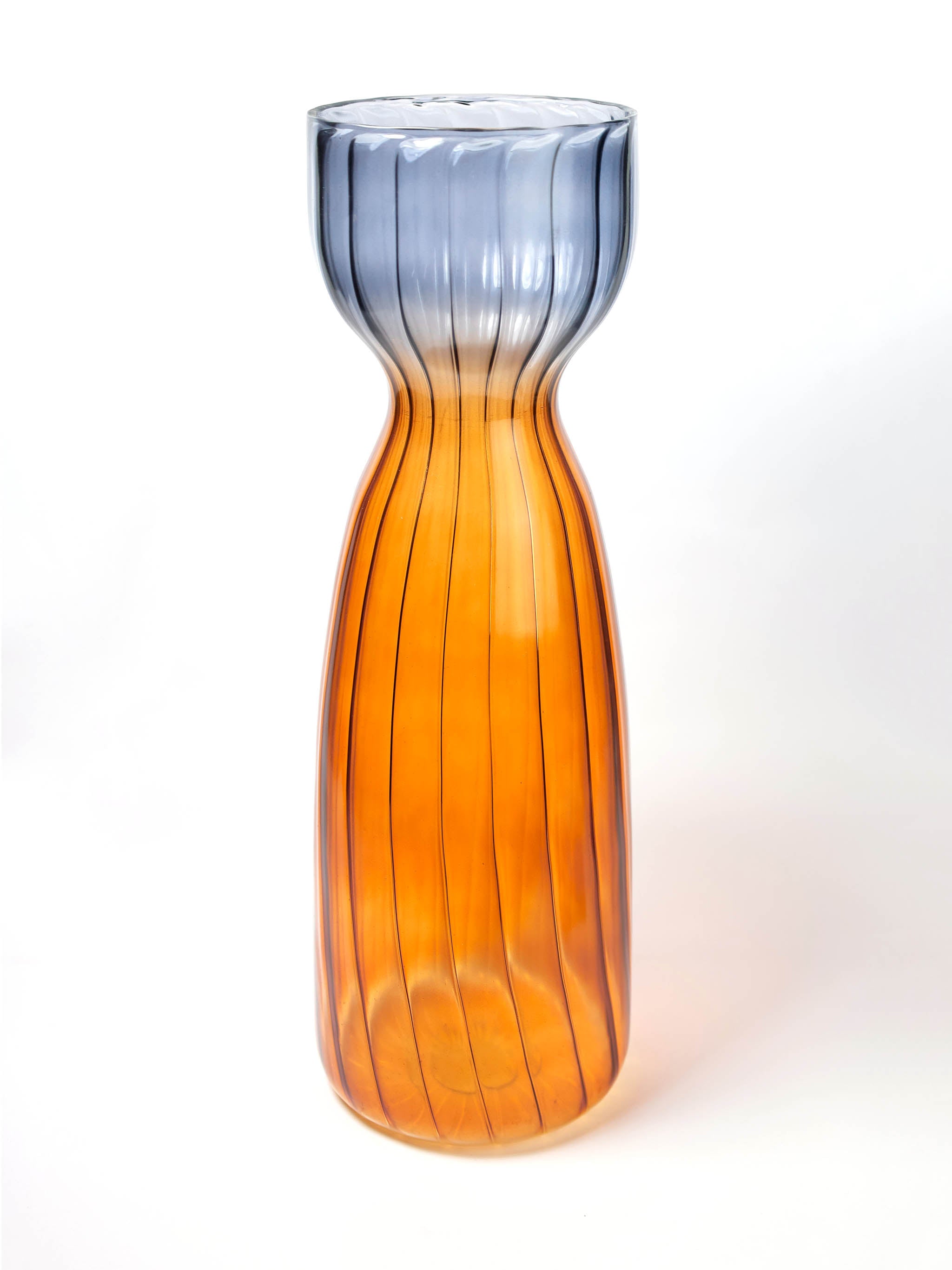 Nadasvaram Vase Ribbed Brown