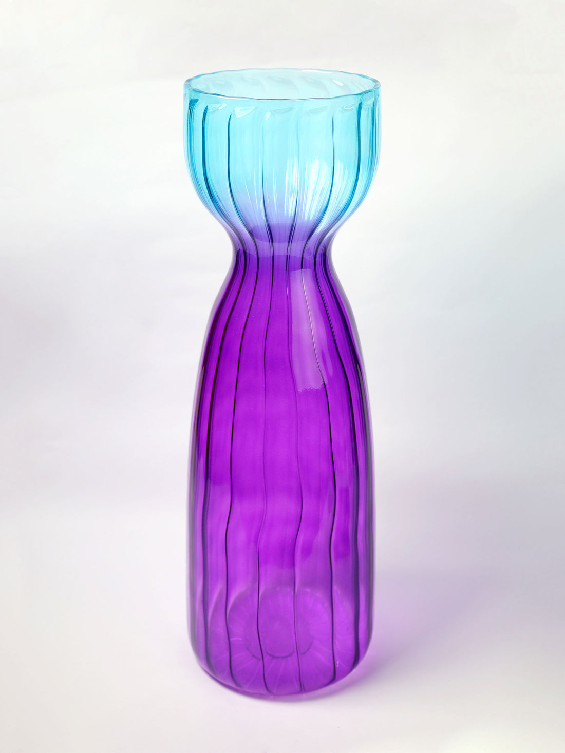 Nadasvaram Vase Ribbed Purple