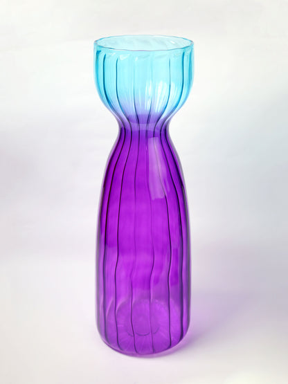 Nadasvaram Vase Ribbed Purple