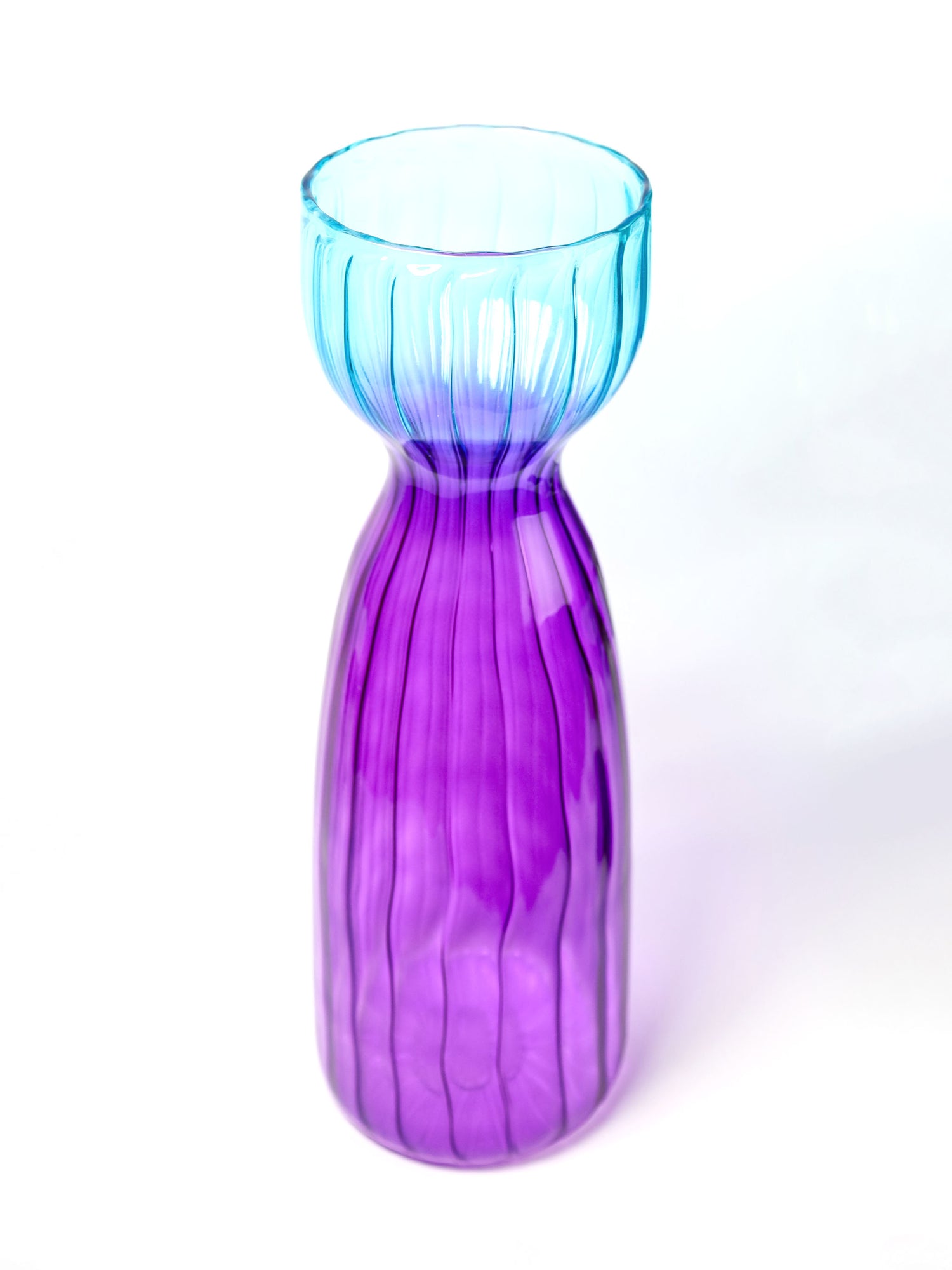 Nadasvaram Vase Ribbed Purple