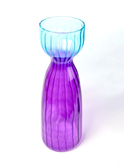 Nadasvaram Vase Ribbed Purple