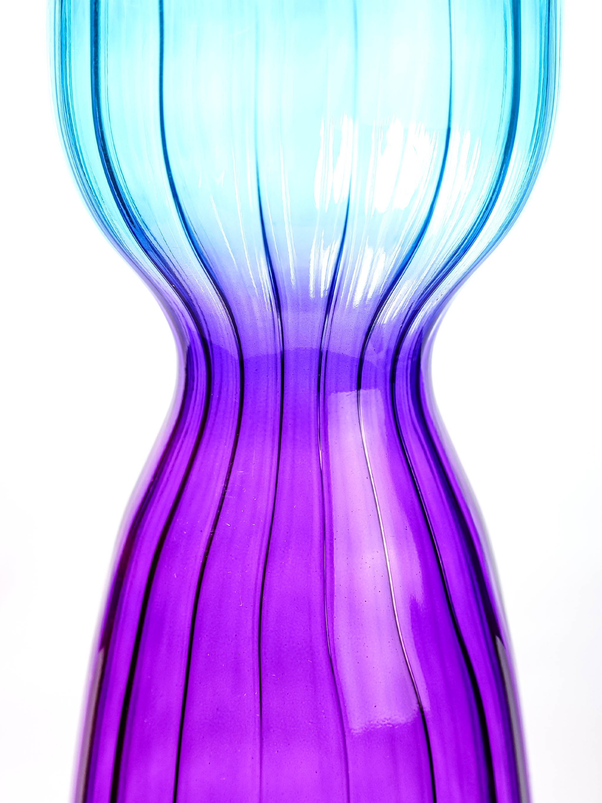 Nadasvaram Vase Ribbed Purple