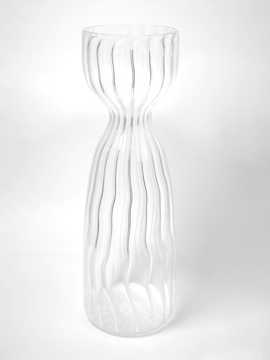 Nadasvaram Vase Ribbed Transparent