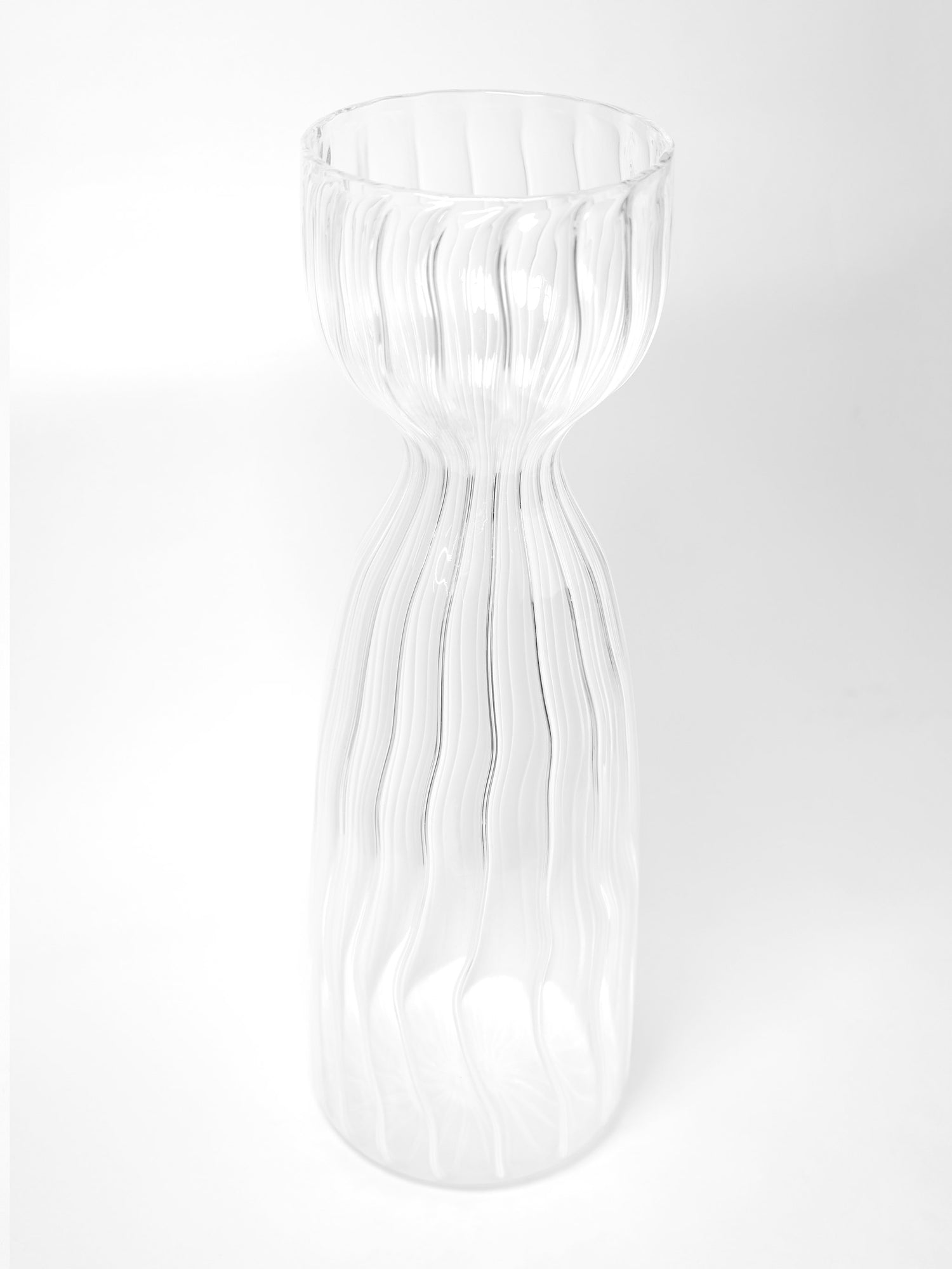 Nadasvaram Vase Ribbed Transparent