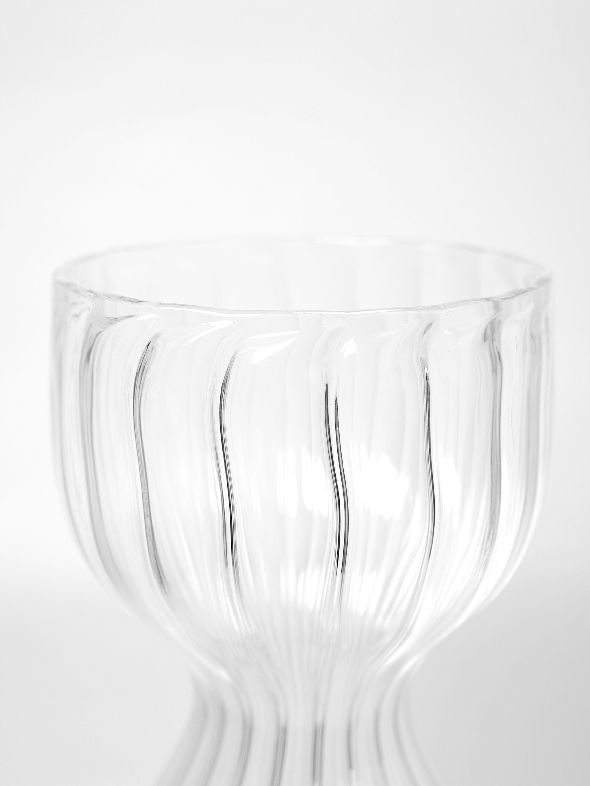 Nadasvaram Vase Ribbed Transparent