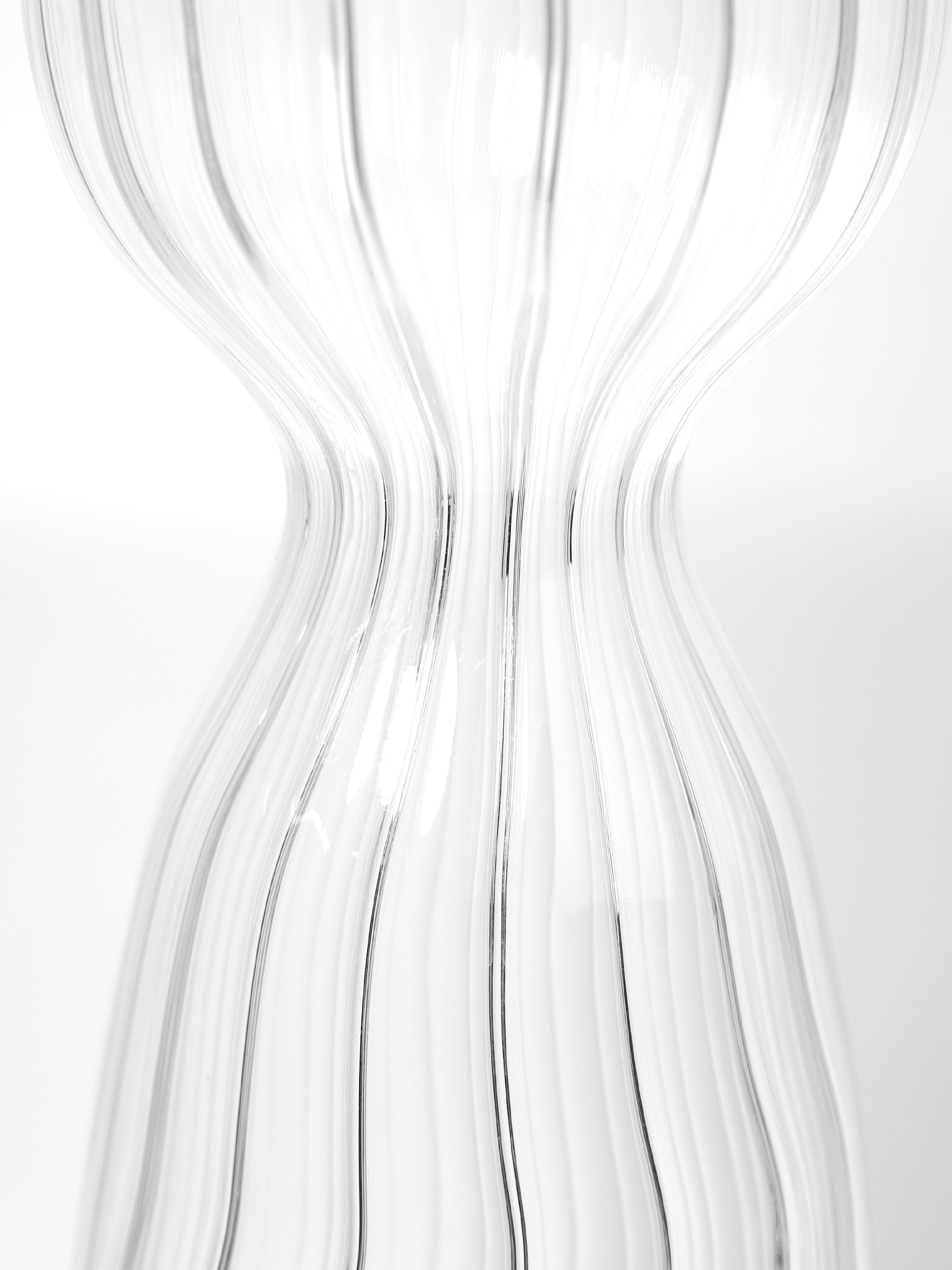 Nadasvaram Vase Ribbed Transparent