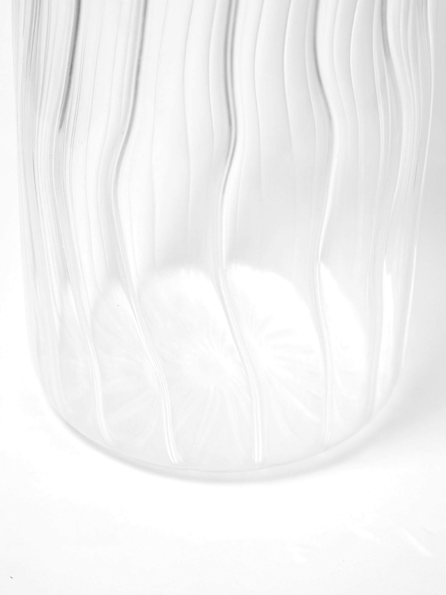 Nadasvaram Vase Ribbed Transparent