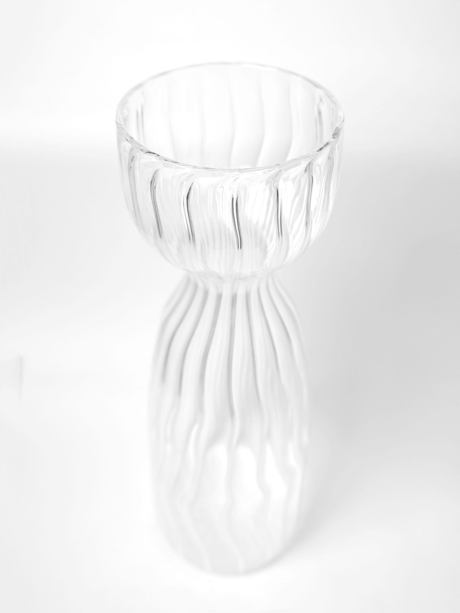 Nadasvaram Vase Ribbed Transparent